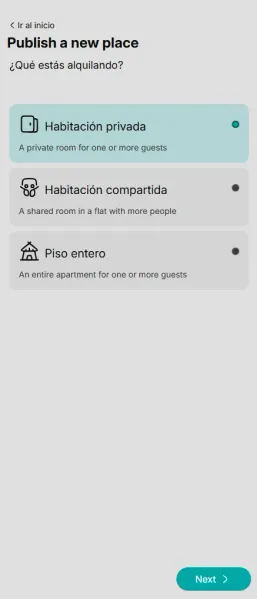 Select type of property