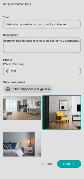 Metadata form