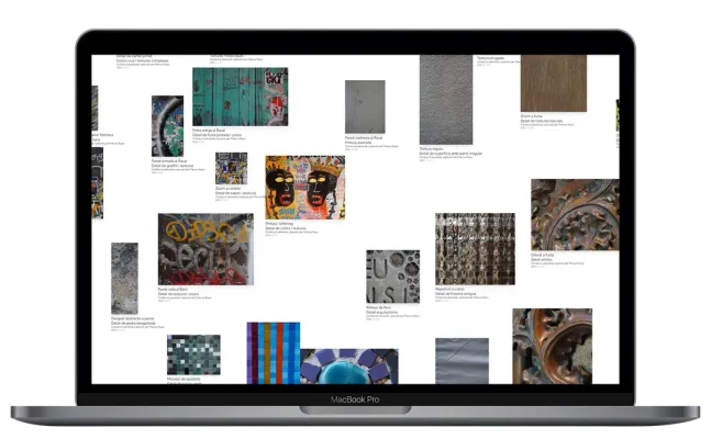 Textures project on a computer screen