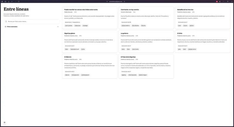 Entre Líneas - the app I migrated to React 19