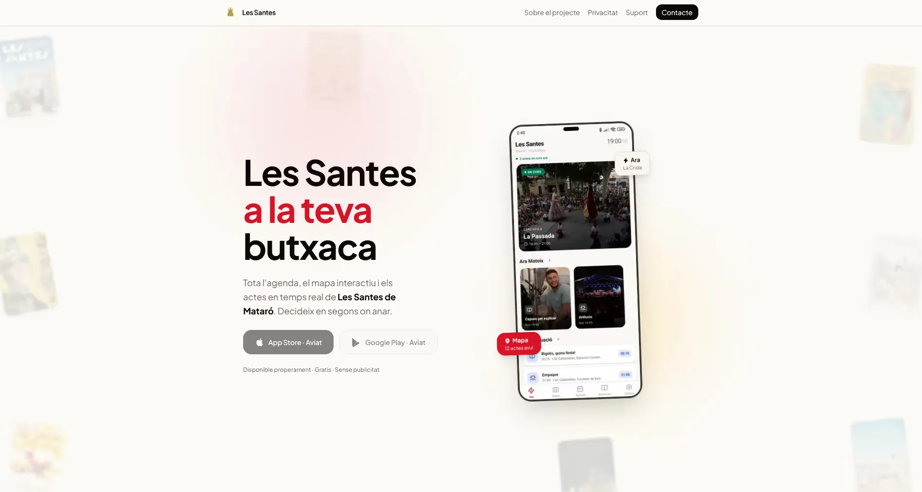 Les Santes landing page