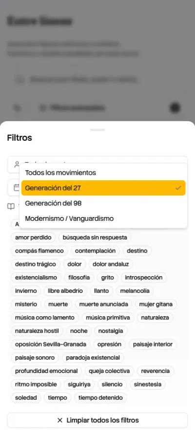 Applying filters on mobile