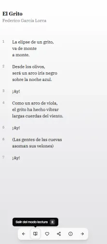 Mobile read mode interface