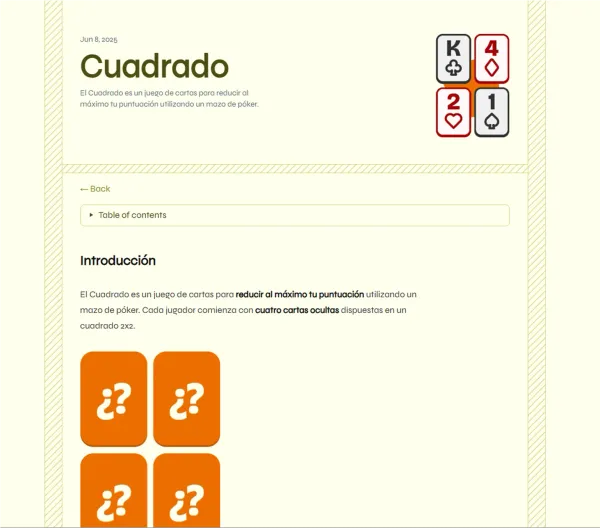 Example of game explication