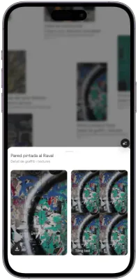 Textures project on a phone screen