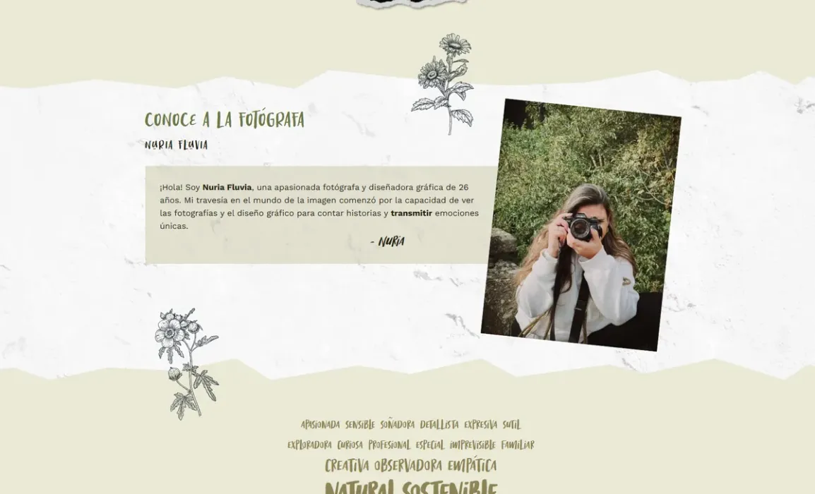 About the photographer section